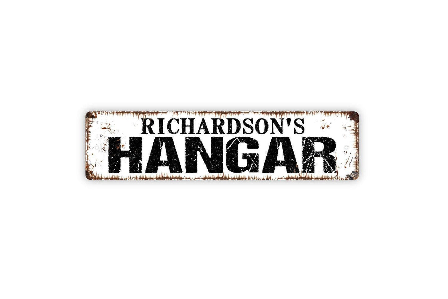 Personalized Hangar Sign, Custom Metal Sign, Vinyl Sticker Or  Street Sign or Door Name Plate Plaque