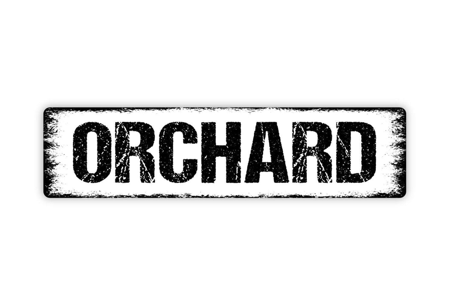 Orchard Sign | Farm or Backyard Fruit Tree Décor | Homestead Outdoor Wall Sign | Metal Orchard Sign or Vinyl Sticker Gift Idea