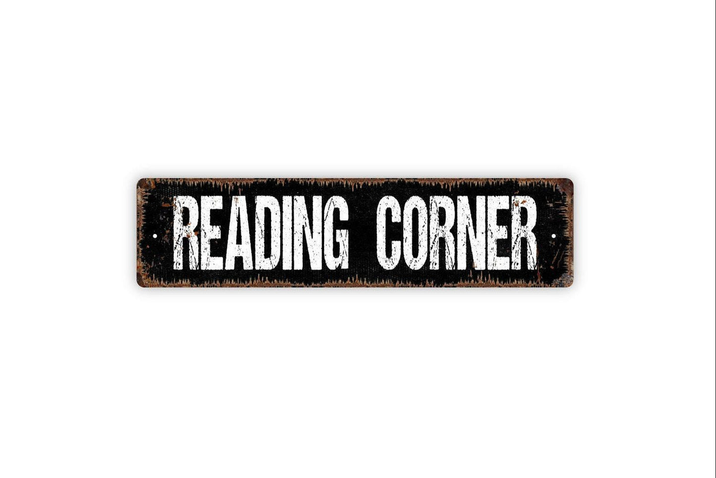 Reading Corner Sign, Library Metal Sign, Reading Room Sign, Custom Vinyl Sticker Or  Street Sign or Door Name Plate Plaque