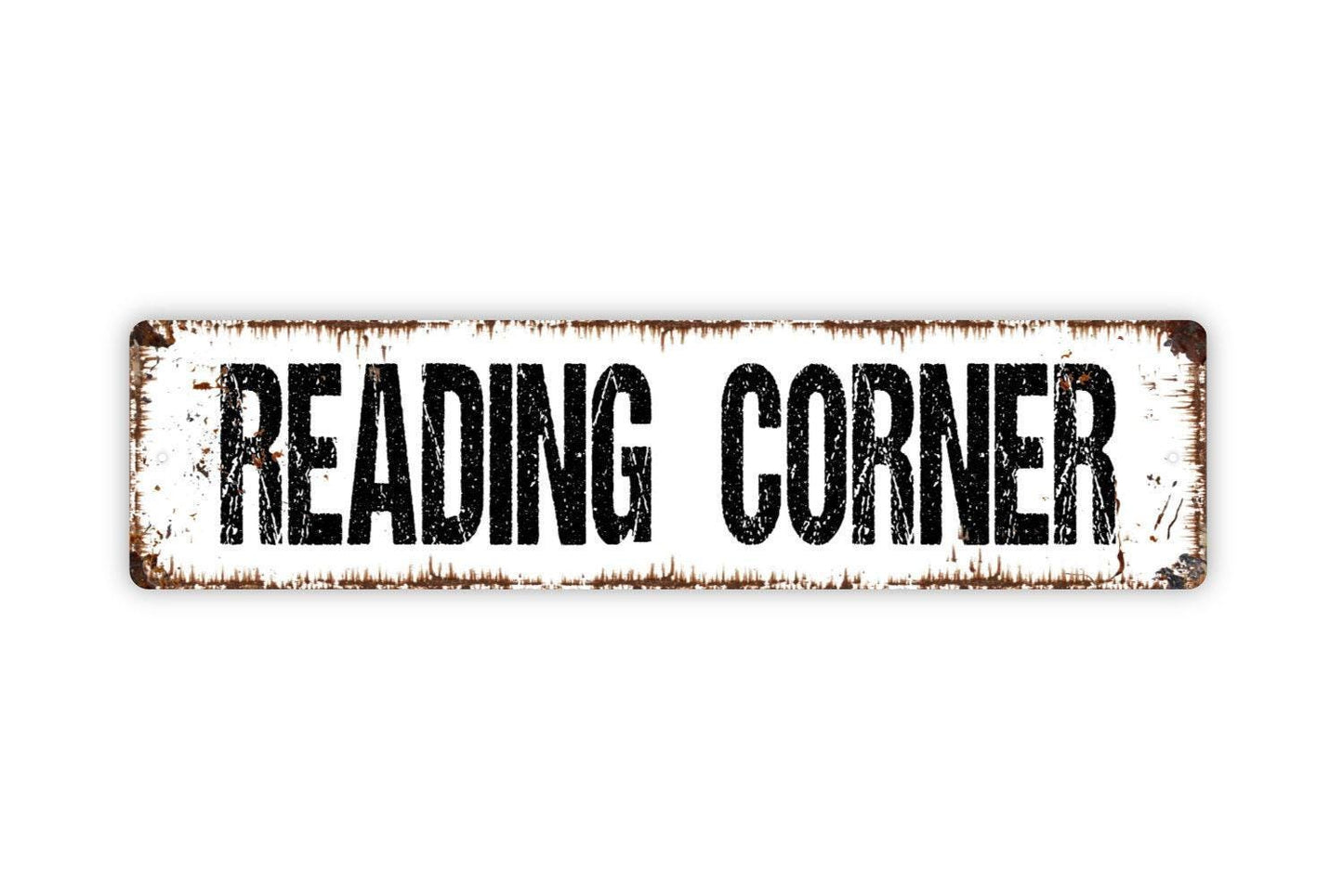 Reading Corner Sign, Library Metal Sign, Reading Room Sign, Custom Vinyl Sticker Or  Street Sign or Door Name Plate Plaque