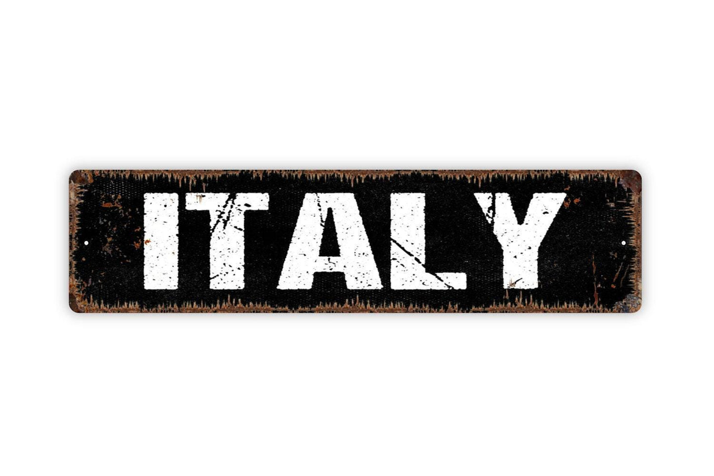 Italy Sign - Italian Country Wine Winery Welcome Vinyl Sticker Or  Street Metal Sign or Door Name Plate Plaque