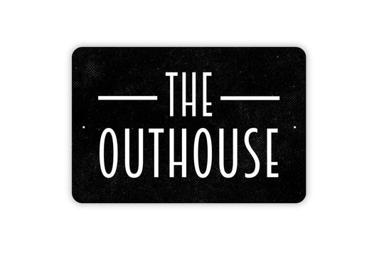 The Outhouse Sign - Funny Bathroom Metal Wall Art