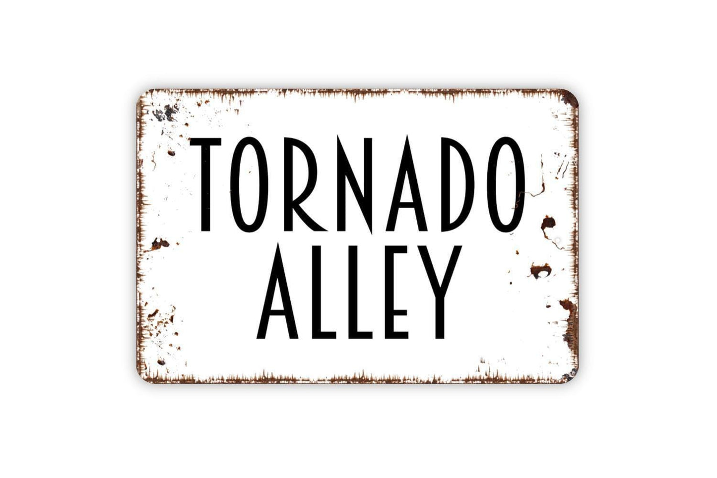Tornado Alley Sign, Metal Sign, Farmhouse Contemporary Modern Wall Metal Sign