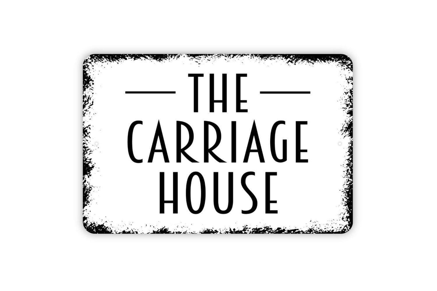 The Carriage House Sign - Metal Sign, Farmhouse Contemporary Modern Wall Metal Sign