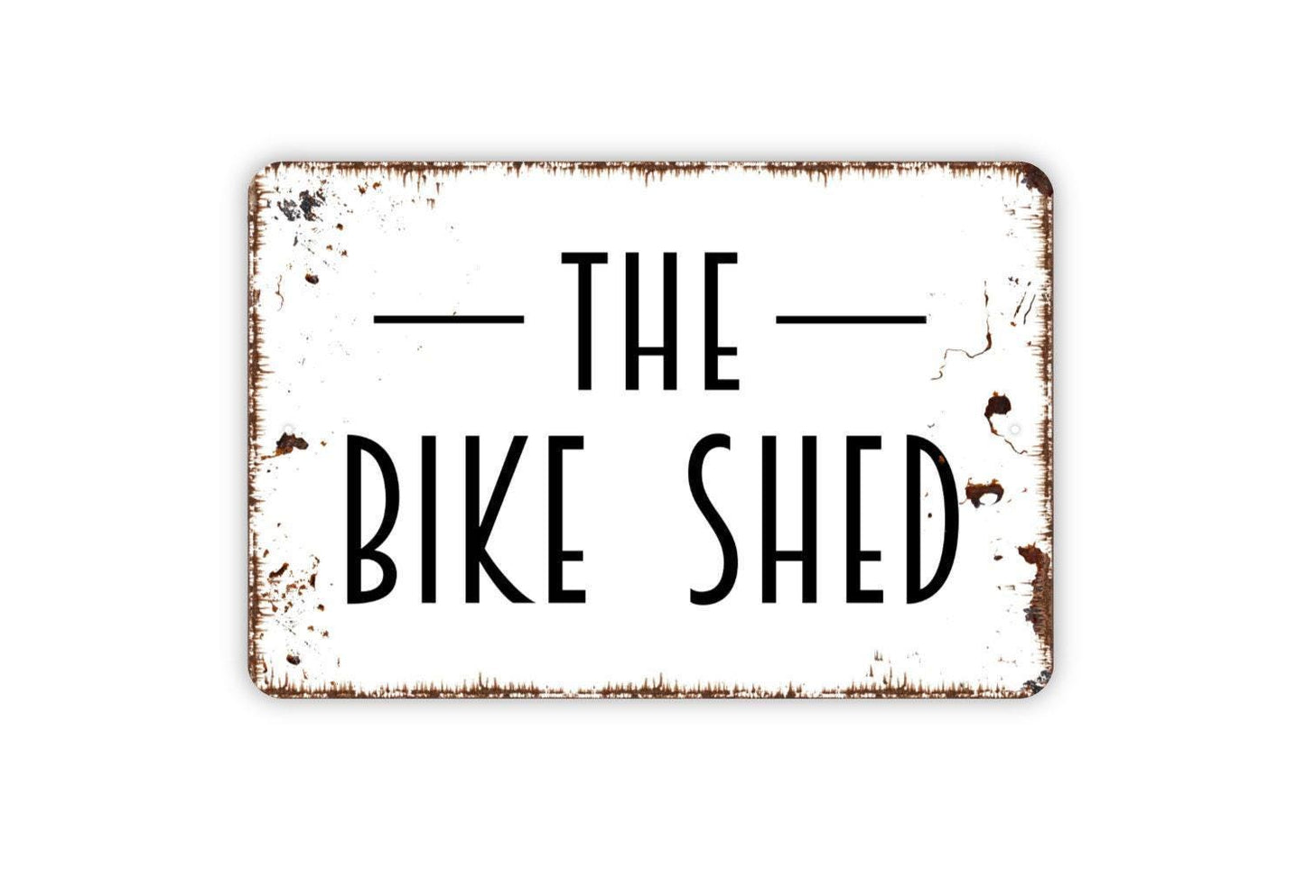The Bike Shed Sign - Garage Motorbike Bicycle Motorcycle Metal Wall Art Indoor Or Outdoor