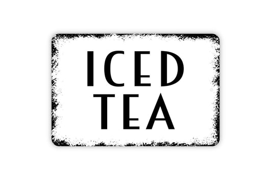 Iced Tea Sign - Kitchen Custom Indoor or Outdoor Metal Wall Art
