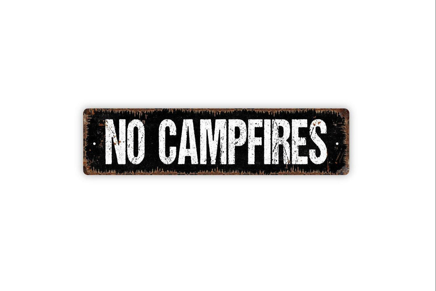 No Campfires Sign - Fire Hazard Camping Camper Fire Pit Vinyl Sticker Or  Street Metal Sign or Door Name Plate Plaque