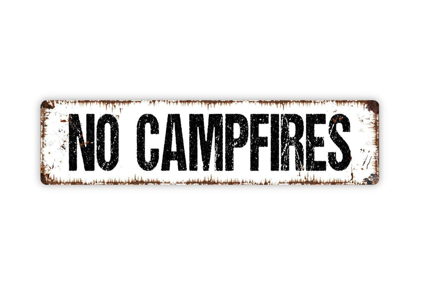 No Campfires Sign - Fire Hazard Camping Camper Fire Pit Vinyl Sticker Or  Street Metal Sign or Door Name Plate Plaque