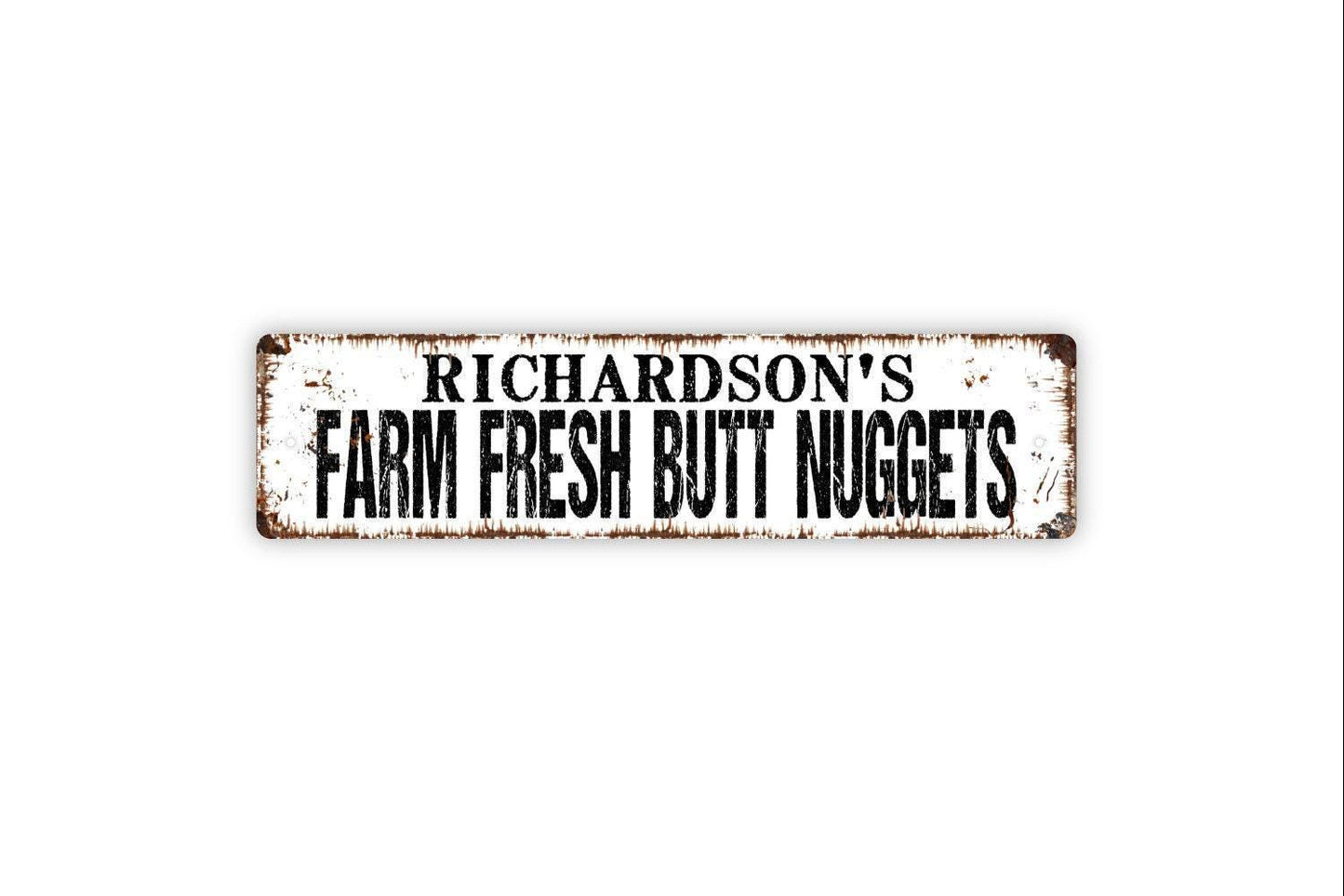Personalized Farm Fresh Butt Nuggets Sign | Funny Chicken Coop Decor | Farmhouse Hen House Sign | Custom Chicken Lover Gift Wall Art