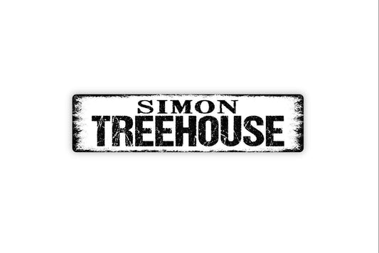 Personalized Treehouse Sign, Custom Metal Sign, Vinyl Sticker Or  Street Sign or Door Name Plate Plaque