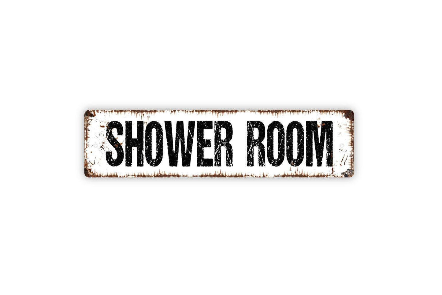 Shower Room Sign - Showers Locker Room Bathroom Restroom Mens Womens Shower House Rustic Street Metal Sign or Door Name Plate Plaque