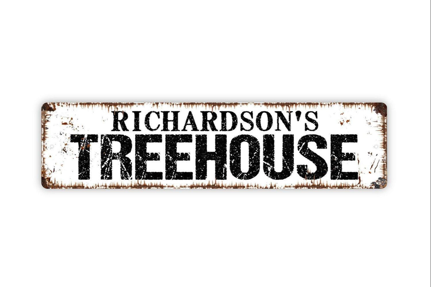 Personalized Treehouse Sign, Custom Metal Sign, Vinyl Sticker Or  Street Sign or Door Name Plate Plaque