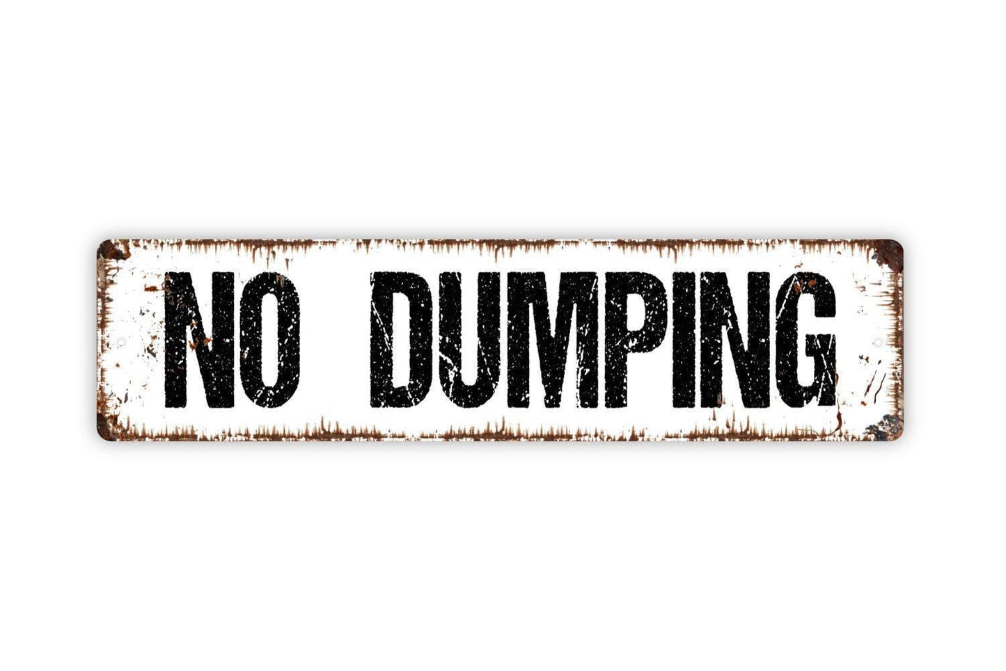 No Dumping Sign - Private Property No Trespassing Vinyl Sticker Or  Street Metal Sign or Door Name Plate Plaque