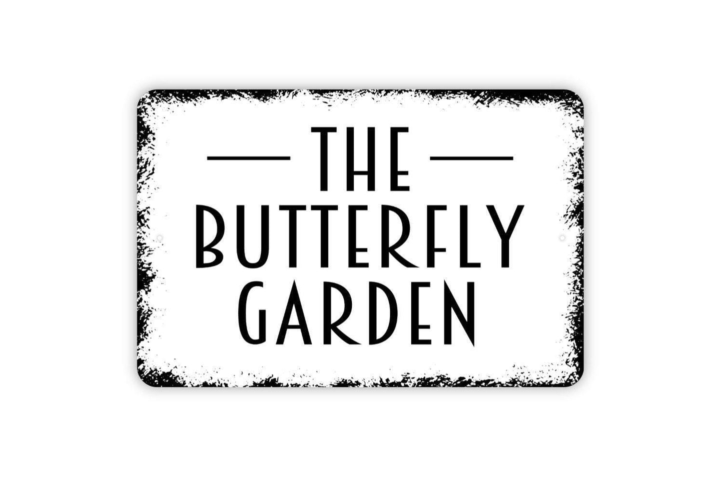 The Butterfly Garden Sign - Metal Indoor or Outdoor Wall Art