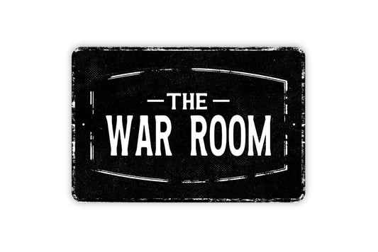 War Room Sign Metal Wall Art or Vinyl Sticker for Office, Prayer Room, Strategy Room, Church, Home Study, Motivational Wall Decor