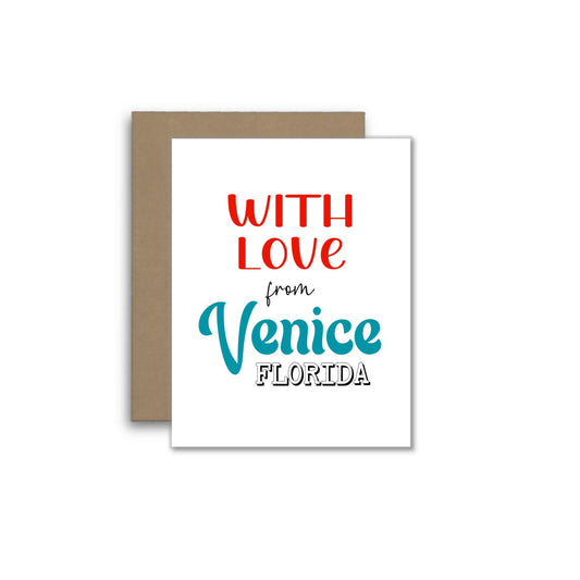 With Love From Custom Location Greeting Card
